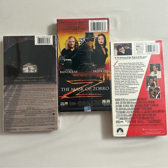 Bundle of new Sealed VHS Movies Mask of Zorro, Sabrina, The Bridges of Madison C - Picture 2 of 5